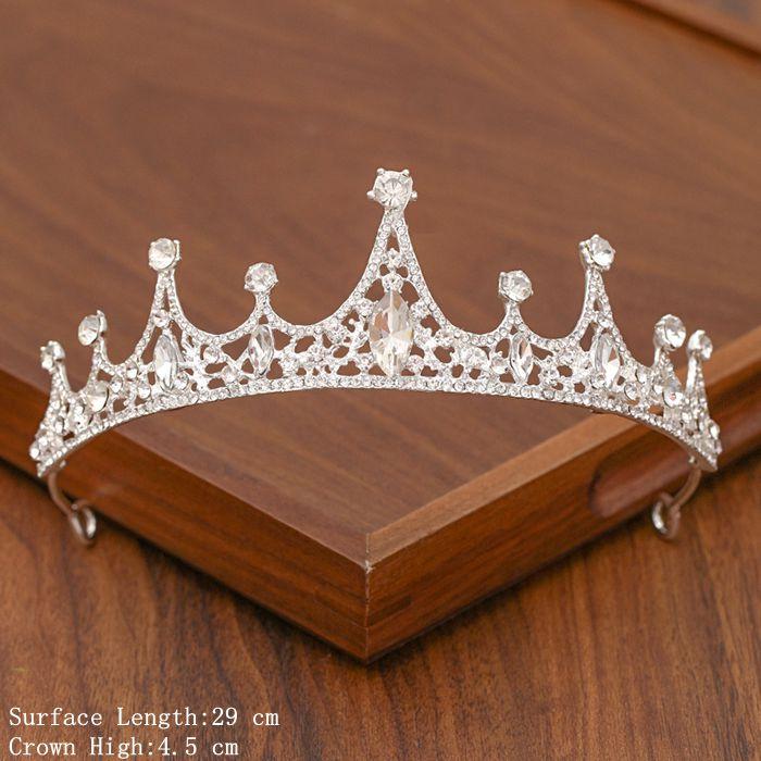 Bridal Tiara Hair Crown Wedding Hair Accessories for Women Silver Color Crown for Bridal Crowns and Tiara Women Accessories Gift
