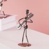Retro Ironwork Band Ornament Metal Electroplating Mini Music Minimalist Guitar Violin Decoration Handicraft Classical Gift