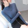 Autumn Winter Knitted High Neck Sweater Women's Solid Color Stretch Slim Bottoming Shirt All-mach Wrinkle Pullover Jumper Top