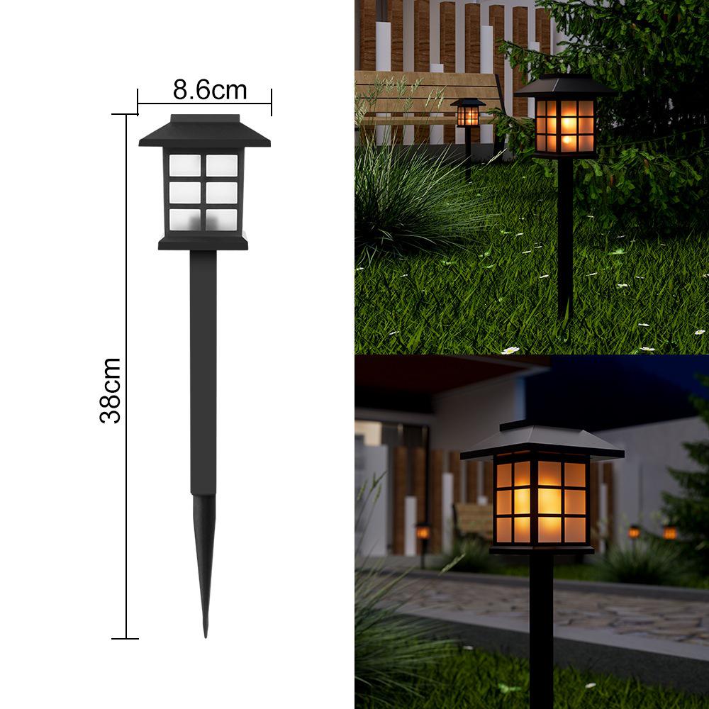 Solar LED Flame Lamp: Waterproof Outdoor Wall & Garden Path Light Flame Small House Light