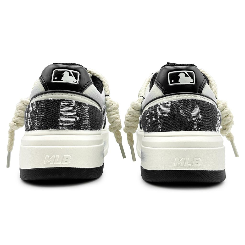 MLB Chunky Liner Abrasion Resistant Slip Resistant Low Top Skateboard Shoes Unisex Beige Black 3ASXCA12N-50WHS(Team625-)