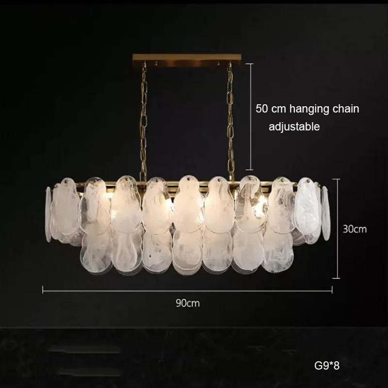 French style luxury living room pendant light LED light postmodern glass pendant light home decoration restaurant hotel lighting