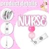 Einziehbarer Namenskartenhalter Krankenschwester Ausweishalter Glitzernder Krankenschwester Ausweis Karten ID Ausweishalter für Büro Krankenhaus