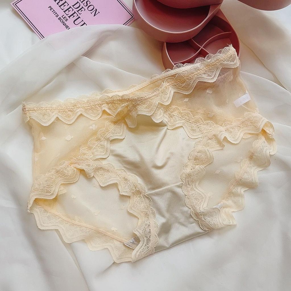 Ice Silk Seamless Underwear for Women Mid Waist Compression Hip Lifting Cold and Comfortable Naked Feeling Plus Size Women's Triangle Pants