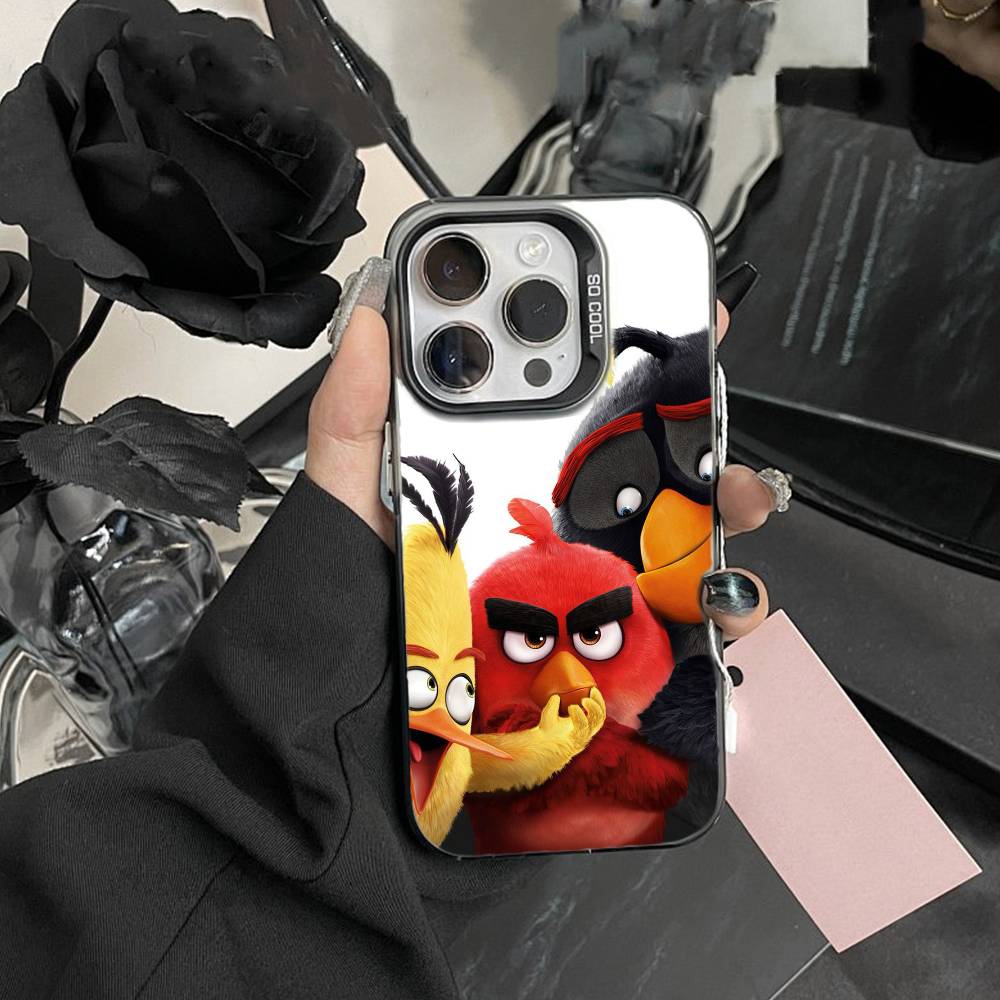 

T-Angry Birds Phone Case For iPhone 17,16,15,14,13,12,Pro MAX Black Matte Shockproof Cover iPhone16pro
