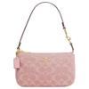Nolita 19 3D Letter Embossed Denim And Leather Shoulder Bag Small Women Shoulder Bag Light-Pink CEX24-IMNH1