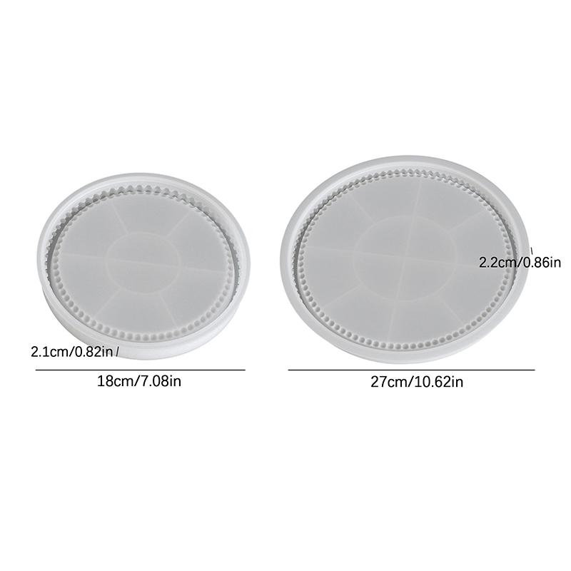 Multipurpose Large Round Plate Shaped Silicone Tray Adds Warmth Portable For Home Gatherings And Coffee Shop Displays
