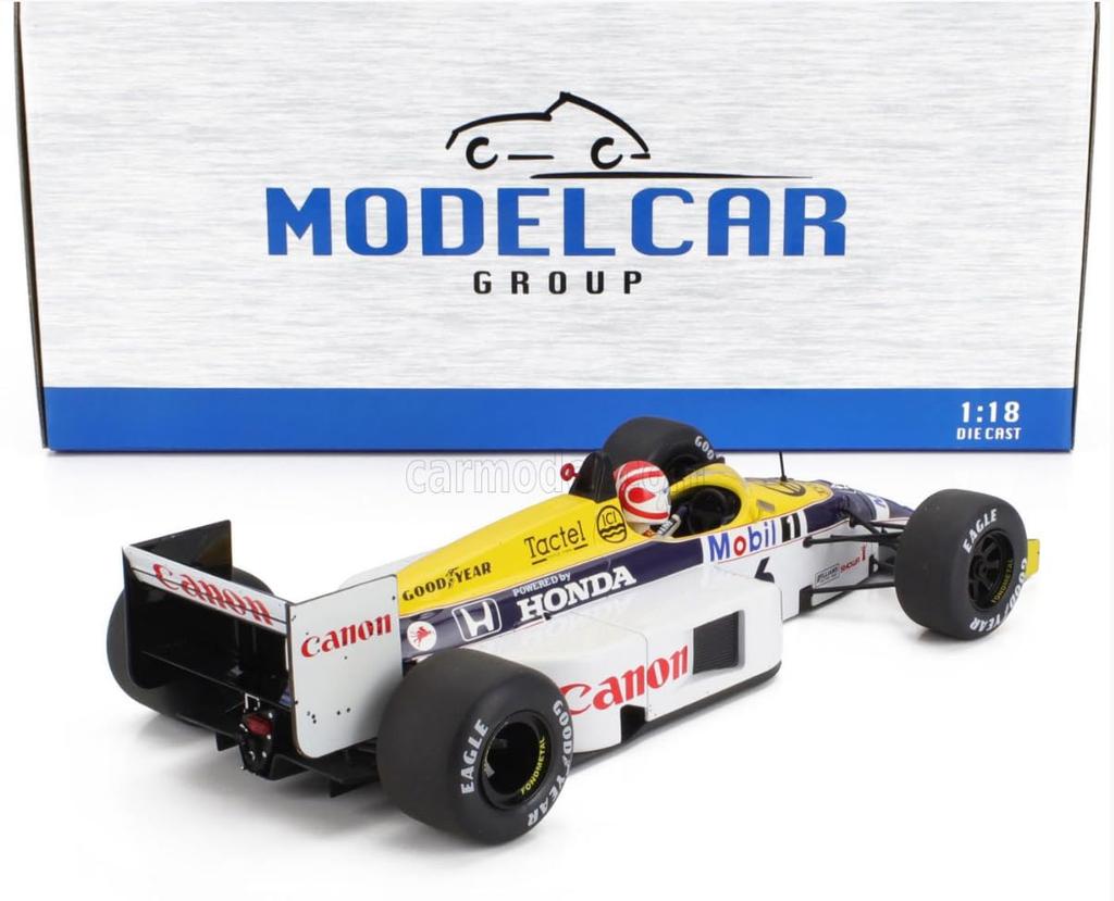 MCG F1 Diecast Model Car 1/18 Scale FW11 Team Williams 1986 British Grand Prix Winner Nelson Piquet #6 [Parallel Import]