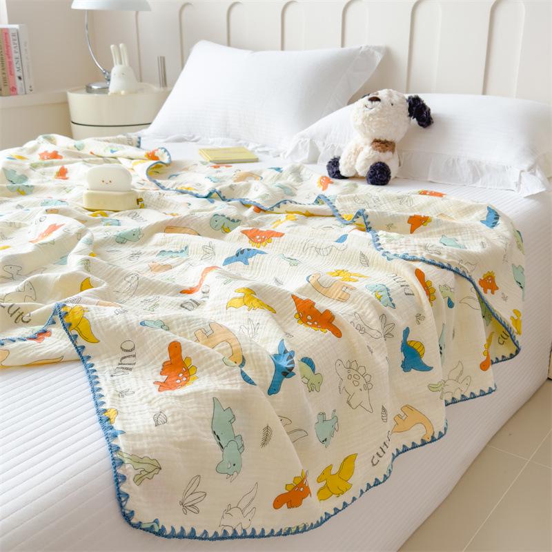 Premium Antibacterial Cotton Gauze Quilt: Double Layer, Summer Nap or Sofa Blanket