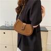 Fashionable Crescent Shoulder Bag Trendy Street Style Pu Leather Medium Size