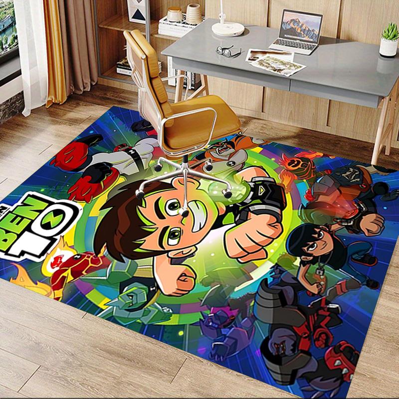 Ben 10 Alien Force Carpet For Playroom Bedroom Living Room Sofa Home Decorkids Game Area Rug Nonslip Floor Mat