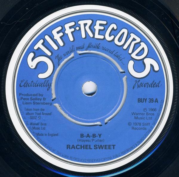 

7inch Record RACHEL SWEET - B-A-B-Y BUY39 Stiff Records 1978 UK Rock Used
