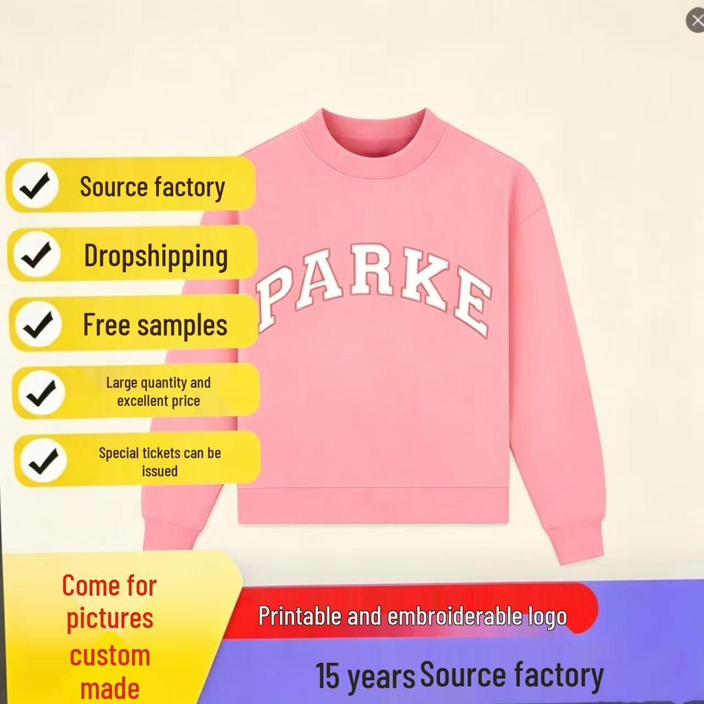 Lente 2026 PARKE Dames Crewneck Katoenen Sweatshirt met Letterprint - Casual Losse Top