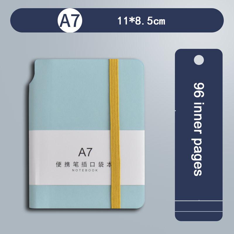 (Gravírování loga zdarma) A6/A7 přenosný zápisník z měkké kůže, účetní kniha ve tvaru trumpety, silný tečkovaný zápisník, kniha záznamů, mini výpisník