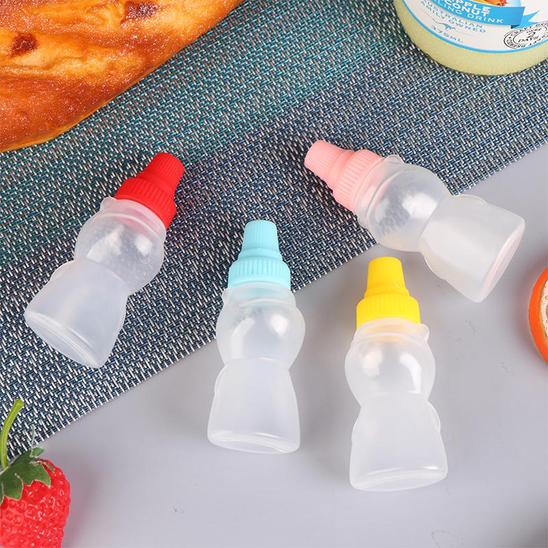 1/2/4Pcs Mini Condiment Squeeze Bottles 23Ml Honey/Ketchup/Soy Sauce/Salad Dressing Dispensers Lunchbox Squeezable Containers