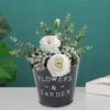 Garden Plant Flower Pot Planter Rustic Versatile Desktop Storage Barrel 5.1x4.7x3.5inch for Plant Lovers Sturdy Smooth Surface