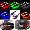 LED Decorative Winglets Body Trim Sticker Fairing Air Deflectors For Increased Motorbike And Electric Bike Visibility 2x