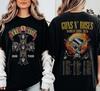 GunsNRoses World Tour America Maglietta a Due Lati Band Tee