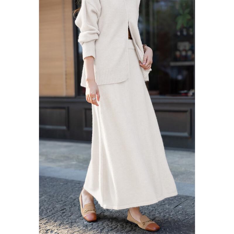 Women's Elegant Knit Sweater and Skirt Set