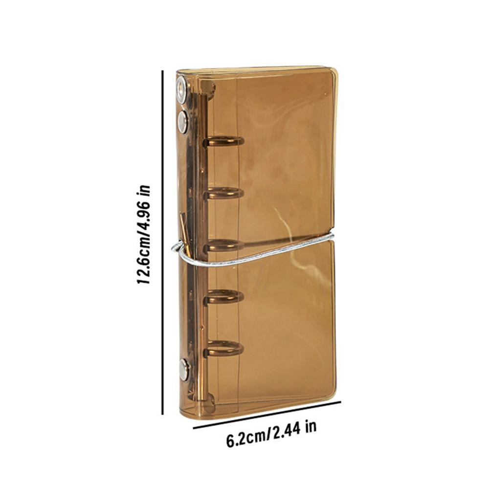 

Transparent PVC Binder Notebook with Elastic Band M2.5 Photo Card Organizer DIY Loose-leaf Journal Stationery Lovers