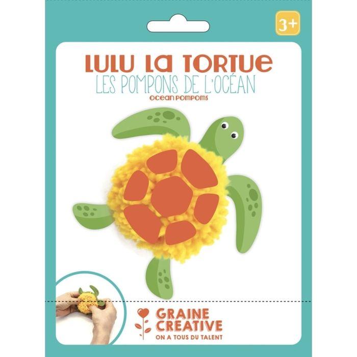 Pompon Kit - Turtle - from 3 Years Old - Main Color: Blue
