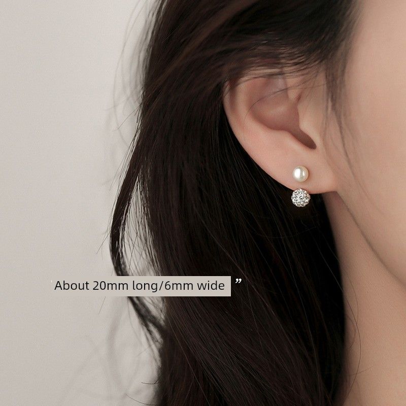 

[Xiangnan] 925 Sterling Silver Pearl Earrings 2025 New Arrival Best Selling Special Interest Light Luxury Earrings Female Fancy Earrings 925 silver pearl earrings (two price)