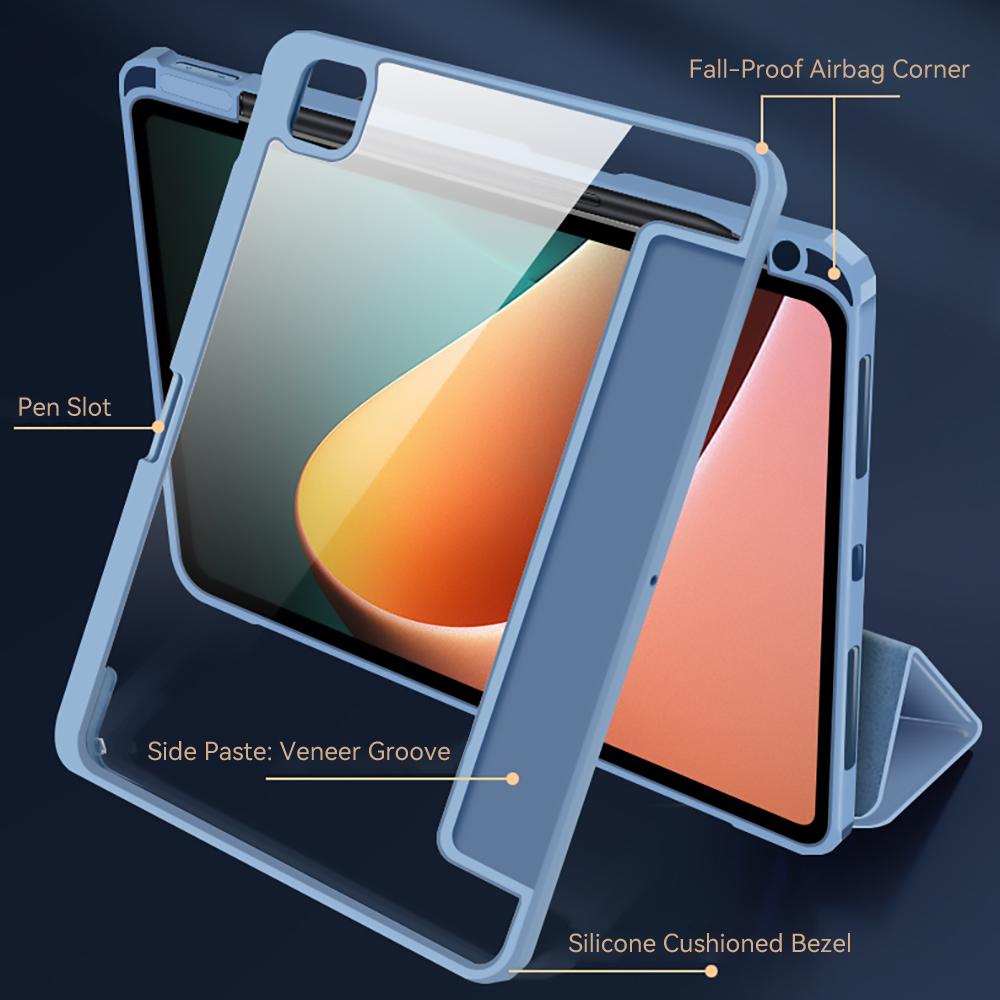 Stolní silikonové pouzdro pro Xiaomi Redmi SE 10.6 2022 s čirou průhlednou zadní stranou pro Xiaomi 6/6 Pro pouzdro s držákem na tužku nárazuvzdorný kryt