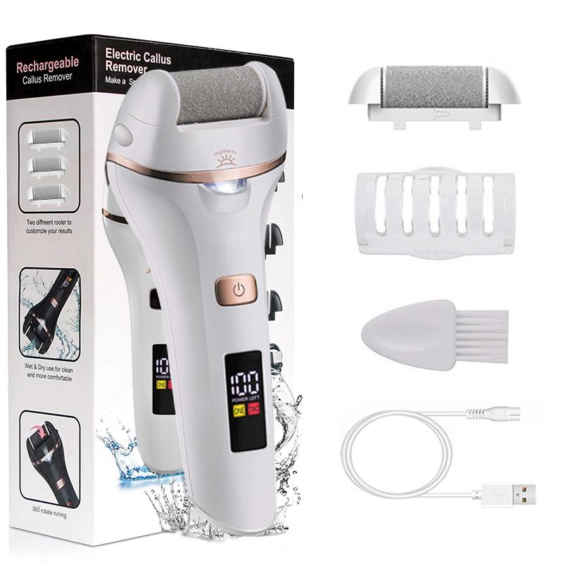 Rechargeable Electric Foot Rasp Electric Pedicure Foot Sander Waterproof 2 Speeds To Eliminate Feet Dead Skin and Calluses