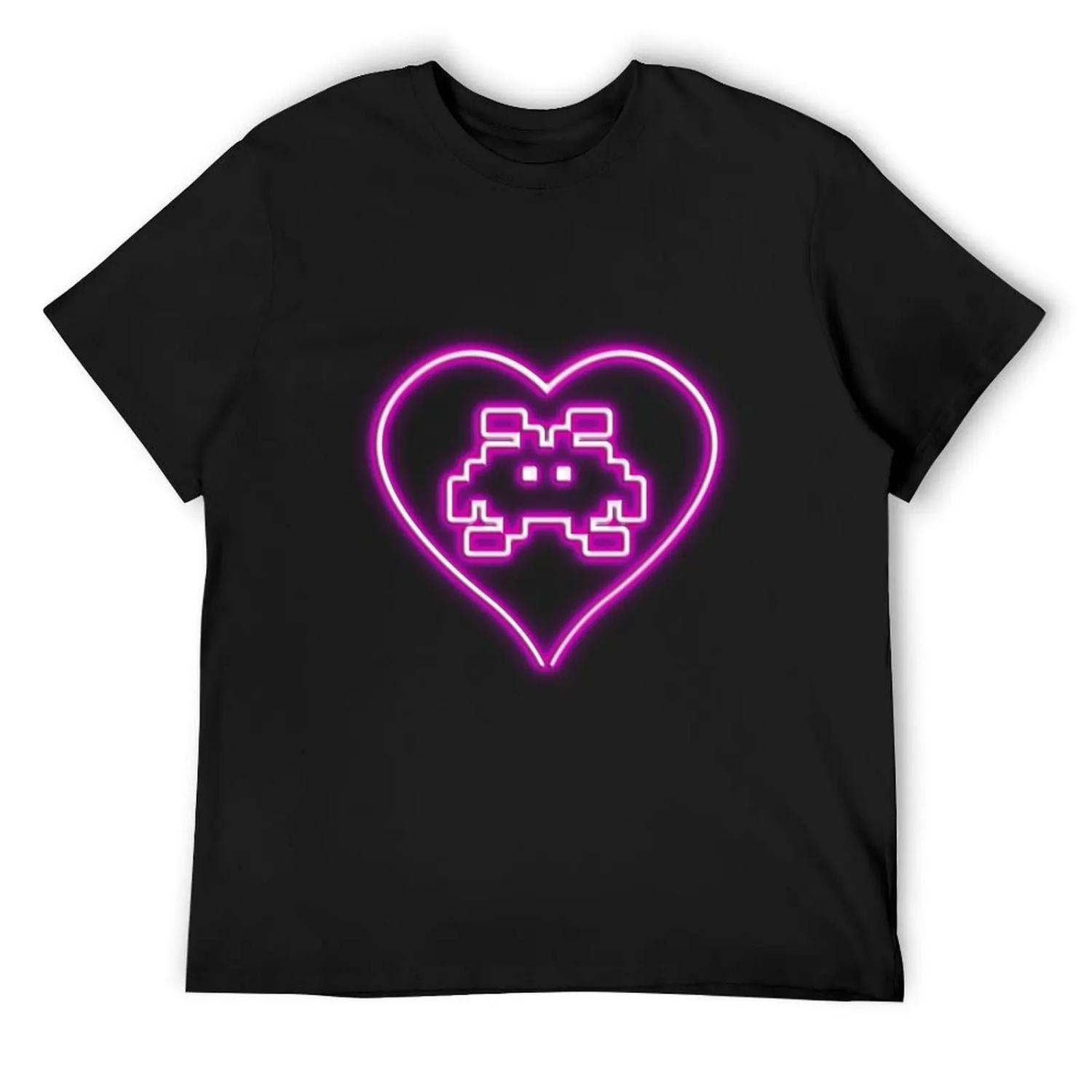 Arcade Spirits Pixel Heart Neon T-Shirt sweat Funny t-shirt custom shirt man t shirt mens designer clothes XXXXXL разноцветный