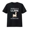 I M Really A Llama In Human Costume Halloween Funny T Shirt Vintage Washed Streetwear Fashion Soft Homme Unisex Stretched