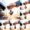 6pcs  Cartoon Chicken Keychain Decorative Backpack Accessory Christmas Keyrings
