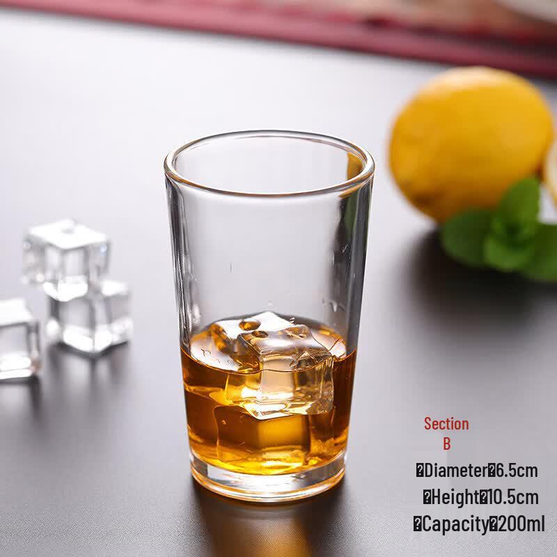 ZISIZ Handmade Octagonal Tempered Glass Beer & Whiskey Cup