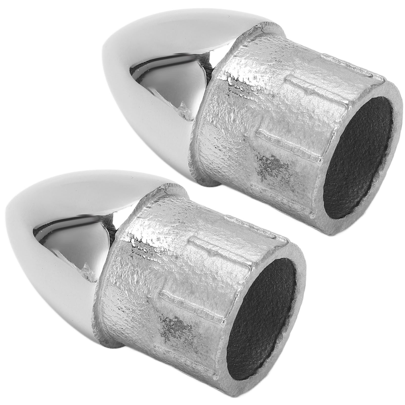

2pcs Boat Stainless Steel Pipe Head Plug Yacht Pipe Round Head Plug for 22mm 0.87in Tube Pipe