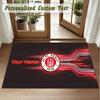Crystal Velvet Square Rug Custom NameFC St. Pauli Pattern Non Slip Home Floor Decor Rug