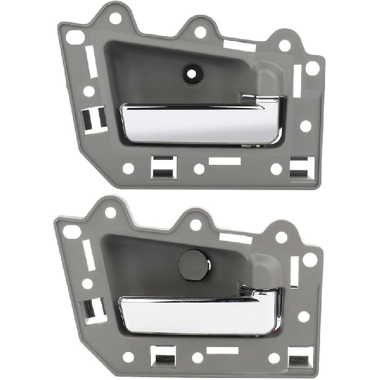 

OCPTY Interior Door Handle Front Rear Passenger Right Replacement fit 2005-2011 for Jeep for Grand Cherokee Gray Housing w/Chrome Lever