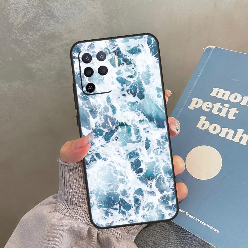Die Wellen Meerwasser Hülle Für Oppo A74 A94 A54 A18 A38 A58 A78 A98 A40 A60 A80 A16 A76 A96 A15 A17 A77 A57S Abdeckung