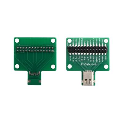 Cabezal hembra TYPE-C de doble cara, enchufe positivo y negativo, placa de prueba, conector hembra USB3.1 24P, con pines de doble fila