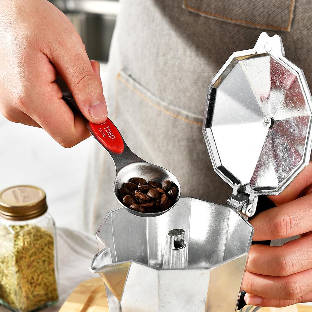 8Pcs Stainless Steel Metal Magnetic Measuring Spoons Set Tablespoon Measuring Spoons Kitchen Gadgets for Baking Cooking