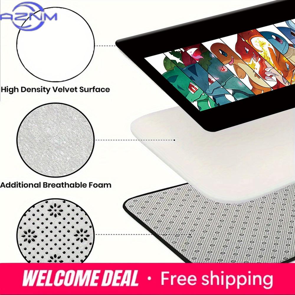 Pokemon Starters Evolution Print Non-slip Doormat, Soft Absorbent Floor Mat for Home Entrance Living Room Bedroom Decor Rug
