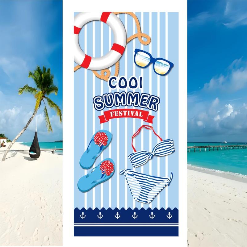 Cute Bikini Flip Flop Beach Towel Lightweight Absorbent Towel for Men Women Summer Vacation Beach Pool Gym Camping Use