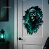 Spooky Wall Stickers Halloween Theme Sticker, Horror Skull Decal, Waterproof Self-adhesive Decor Art, for Home Living Room Bedroom And Party Ornaments