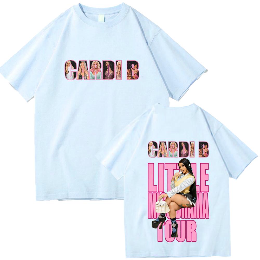 Cardi B Tour 2026 Tshirt Unisex Unisex Harajuku Short Sleeve Oneck Casual Shirt