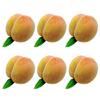6pcs Artificial Peach Realistic Peach Artificial Fruit Simulation Peach Photography Props for Display Home House Kitchen