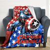 1 stuks Captain America Deken Lichtgewicht Flanellen Plaid Voor Bank, Bed, Reizen, Kamperen, Woonkamer, Kantoor, Bank, Stoel, En Bed