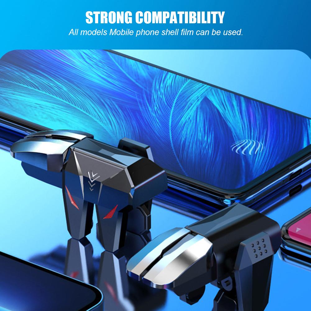 1 Coppia S1 Joystick a 6 Dita per Mangiare Pollo Pulsante Meccanico Assistito da Tasti Accessorio per Gaming su Cellulare