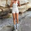 European and American High-end Sense Neck-hanging Yoga Suit, Women's Fitness Sports Running Vest and Shorts, a Set of Yoga Suit