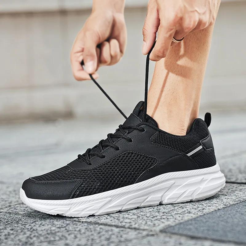 2025 Summer New Hollow Mesh Men's Casual Sports Shoes Breathable Comfortable Running Shoes Men's Shoes Zapatillas Hombre