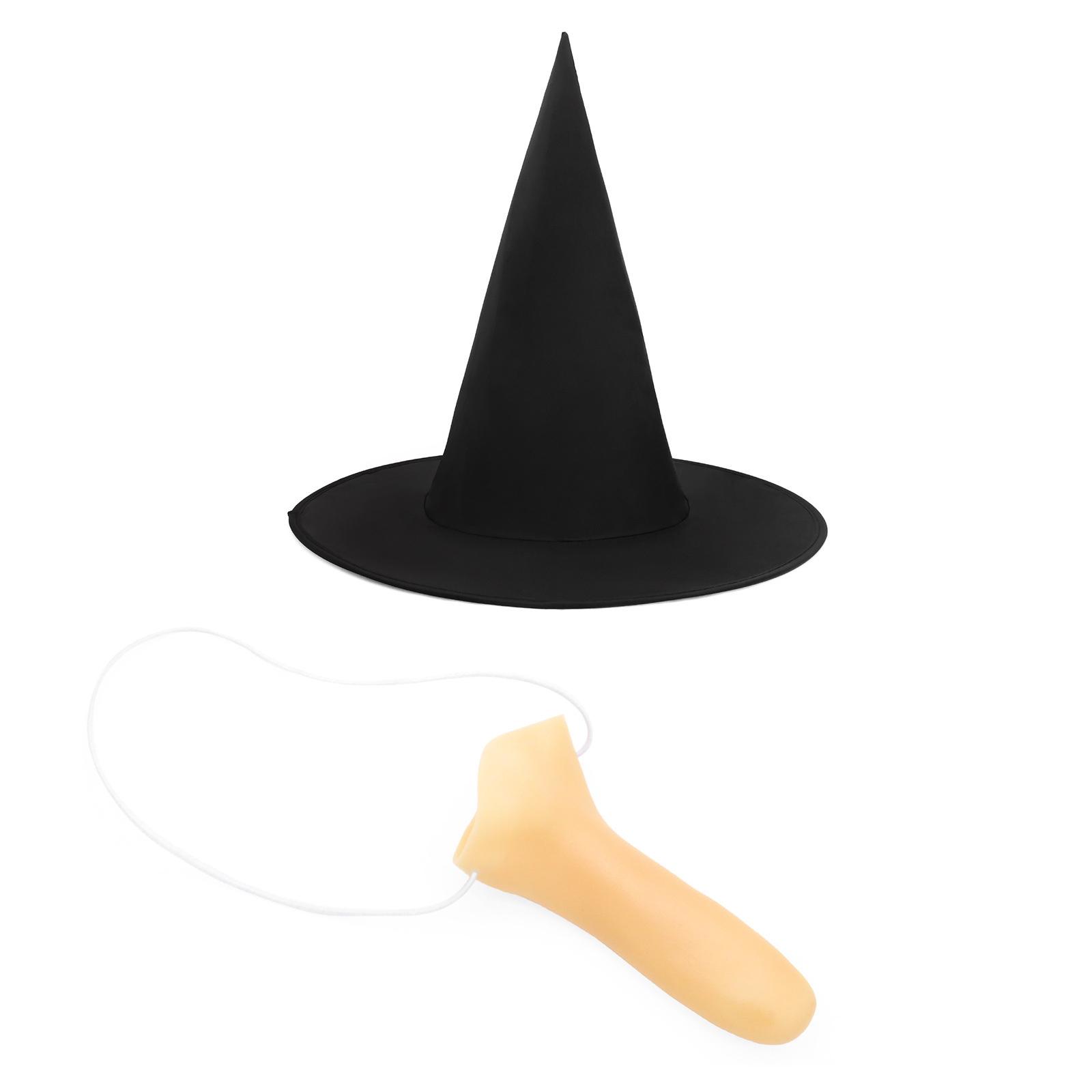 Женский костюм ведьмы Шляпа ведьмы Очки с носом Взрослый костюм ведьмы на Хэллоуин для женщин Маскарад Хэллоуина Косплей A