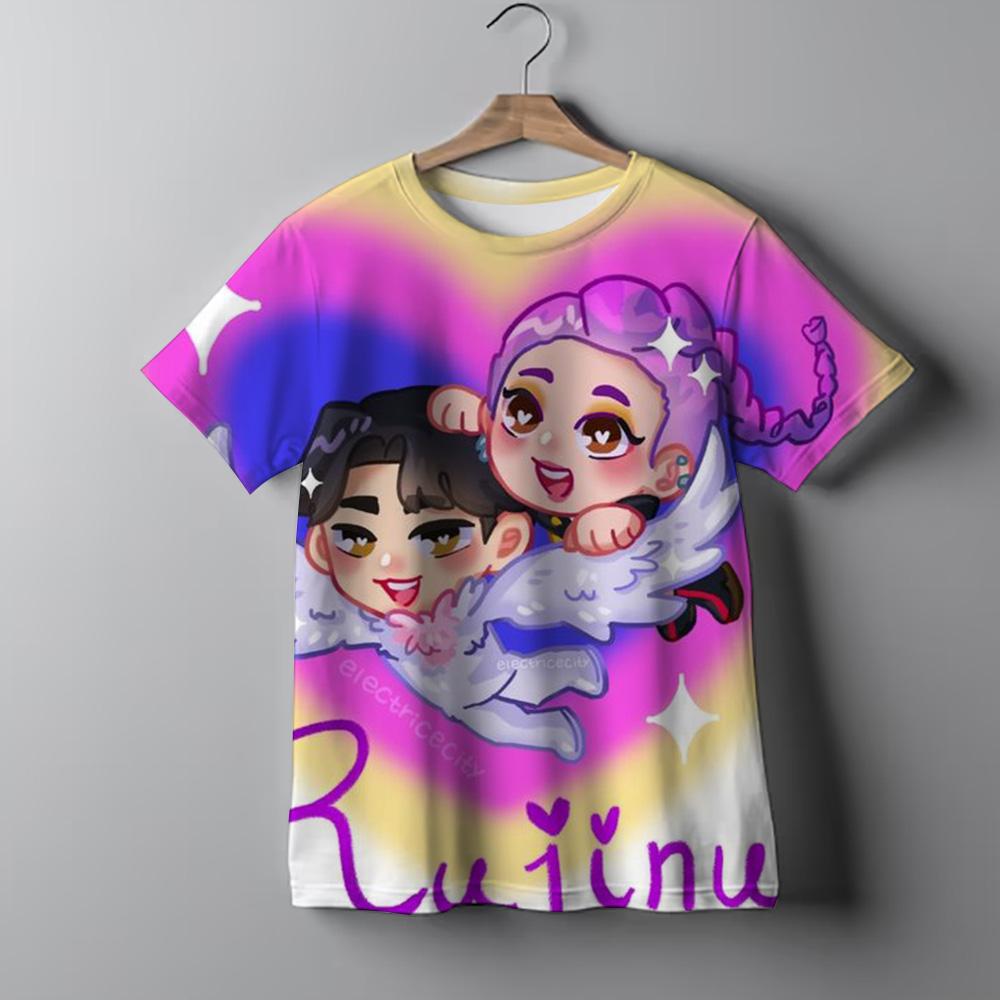 Dětské oblečení KPop Lovci démonů Módní ležérní topy s kulatým výstřihem a krátkým rukávem Dívky Chlapci K-Pop Lovci démonů Dárkové tričko pro fanoušky