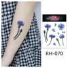 Waterproof Colorful Flower Tattoo Stickers - Disposable Tattoos